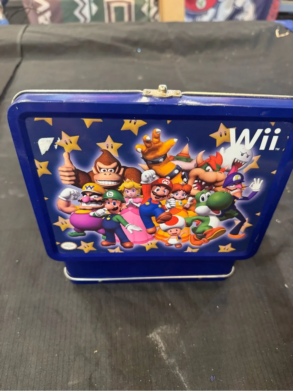 Nintendo Blue Super Mario Character Tin Lunchbox Style Case